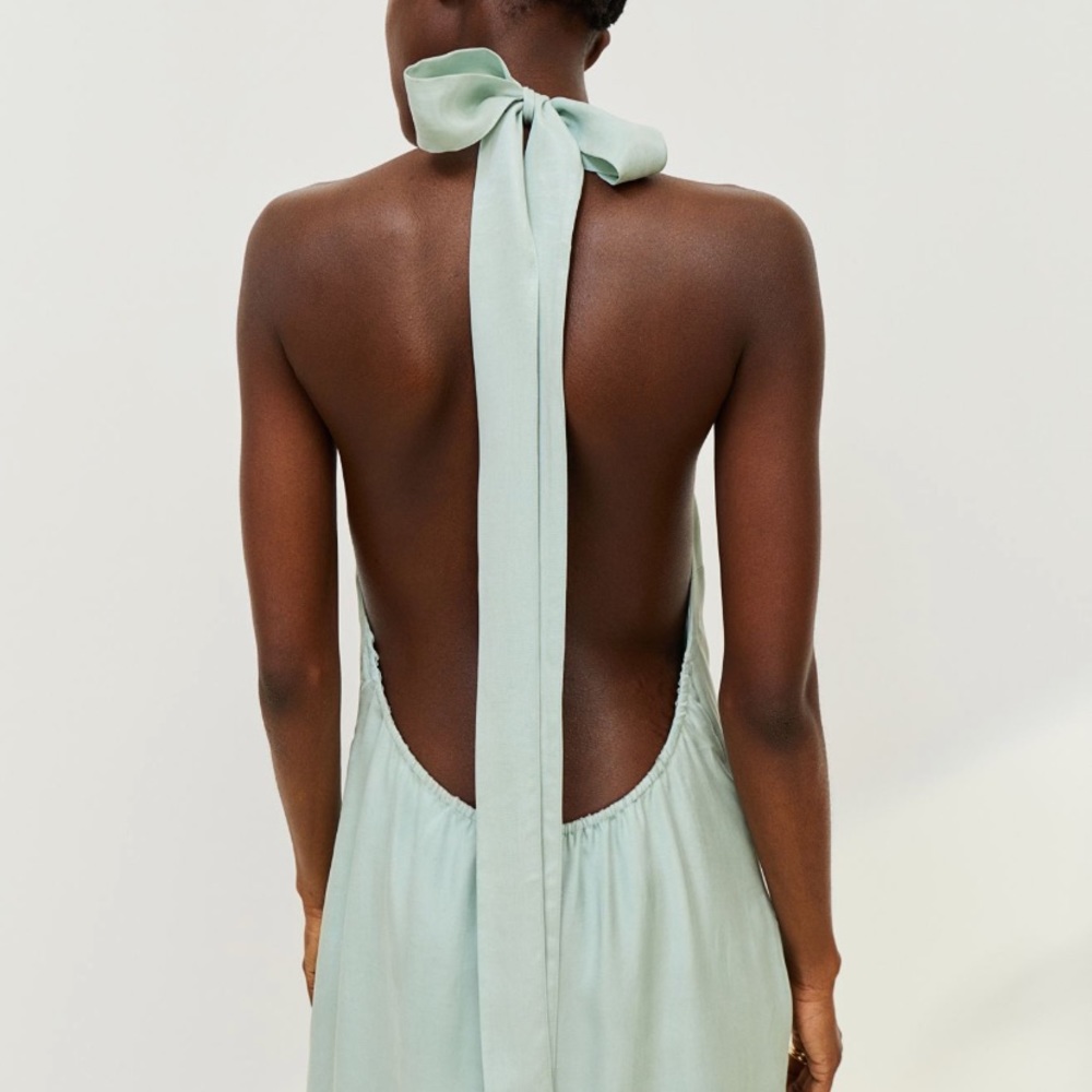 H&M Mint Hatlerneck Midi Dress Y2K